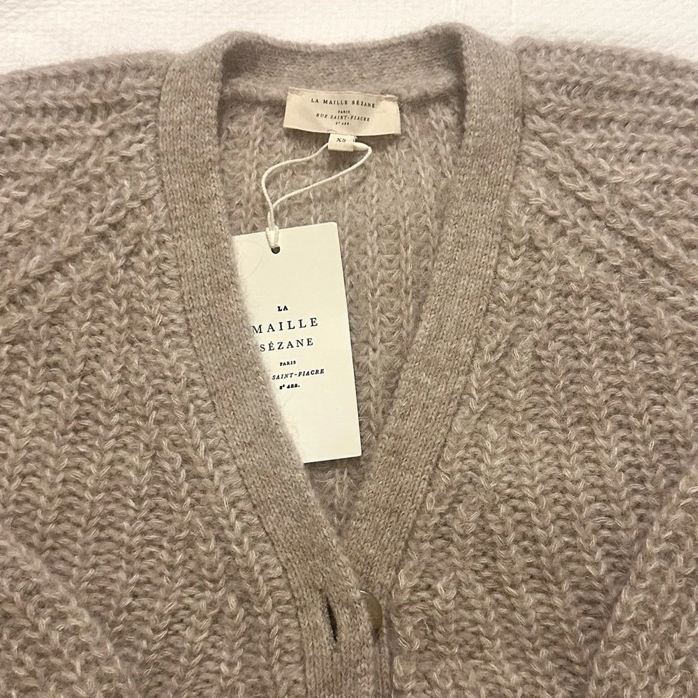 NWTđź’• Sezane Basile Cardigan - Beige XS - Picture 6 of 6